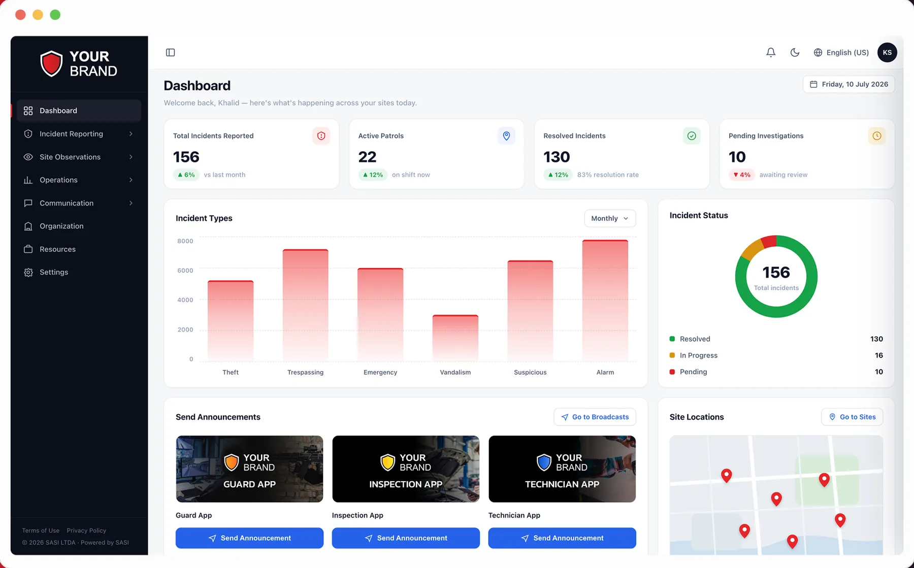 Dashboard overview