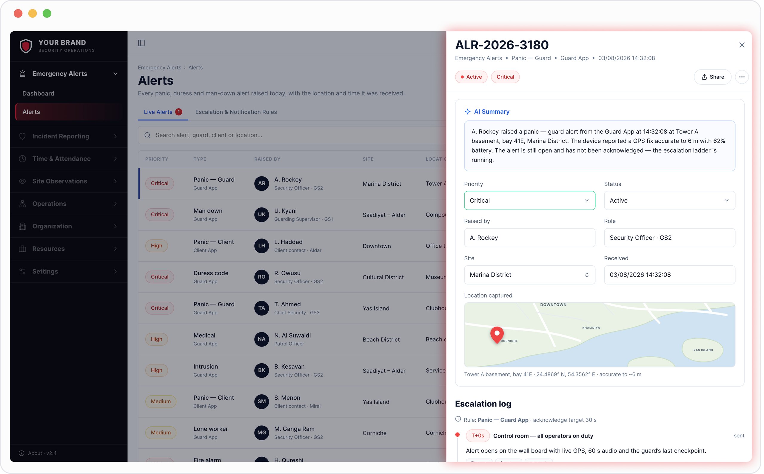 Alert details