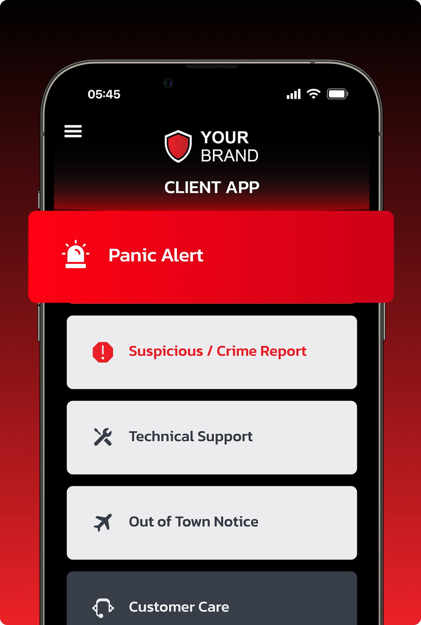 Panic / SOS alert button