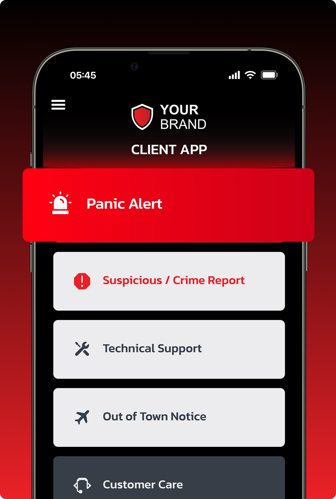 Panic / SOS alert button